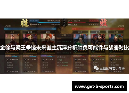 金徐与梁王争锋未来谁主沉浮分析胜负可能性与战略对比 金徐与梁王争锋未来谁主沉浮分析胜负可能性与战略对比